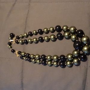 Oliver / Black / Gold Adjustable Necklace. 16" ( L8 225 )
